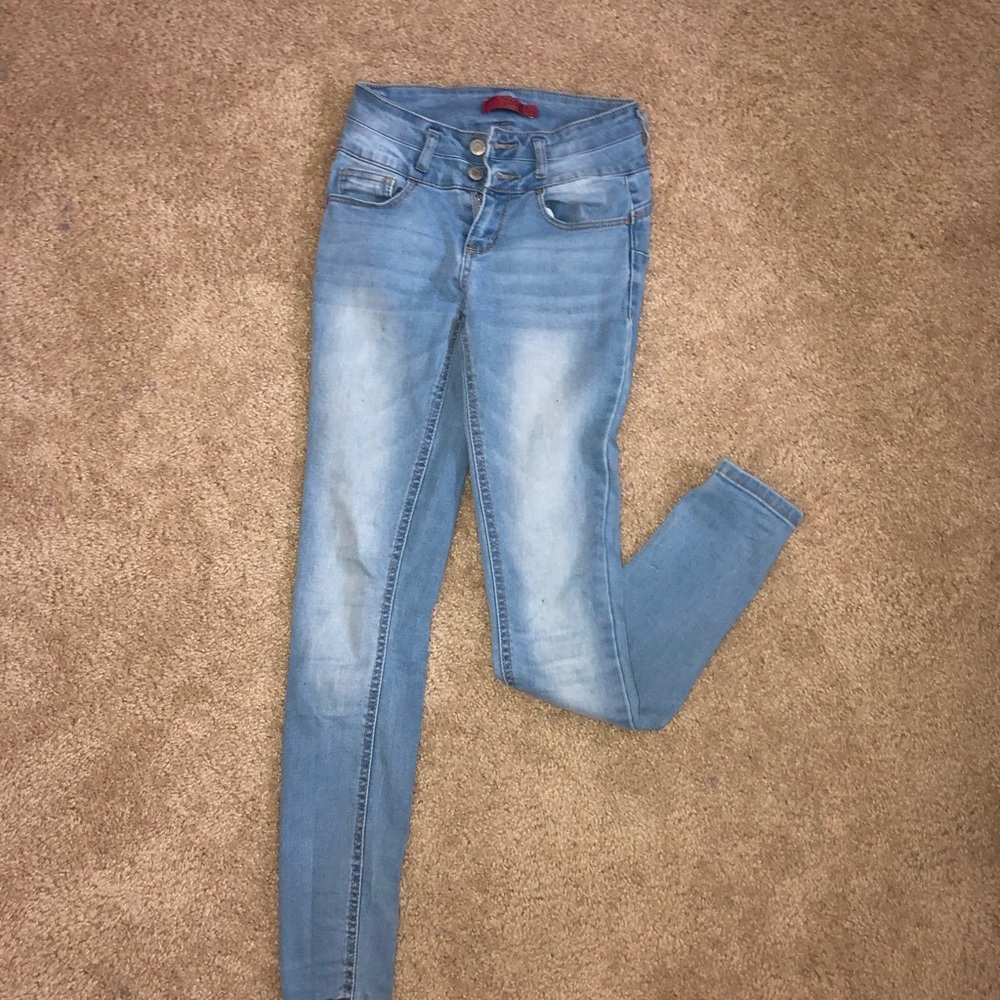 Light blue denim jeans